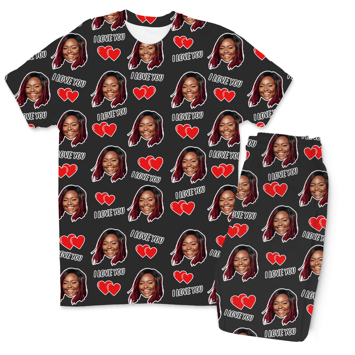 Men's I Love You Personalised Pyjamas - Trouser Set