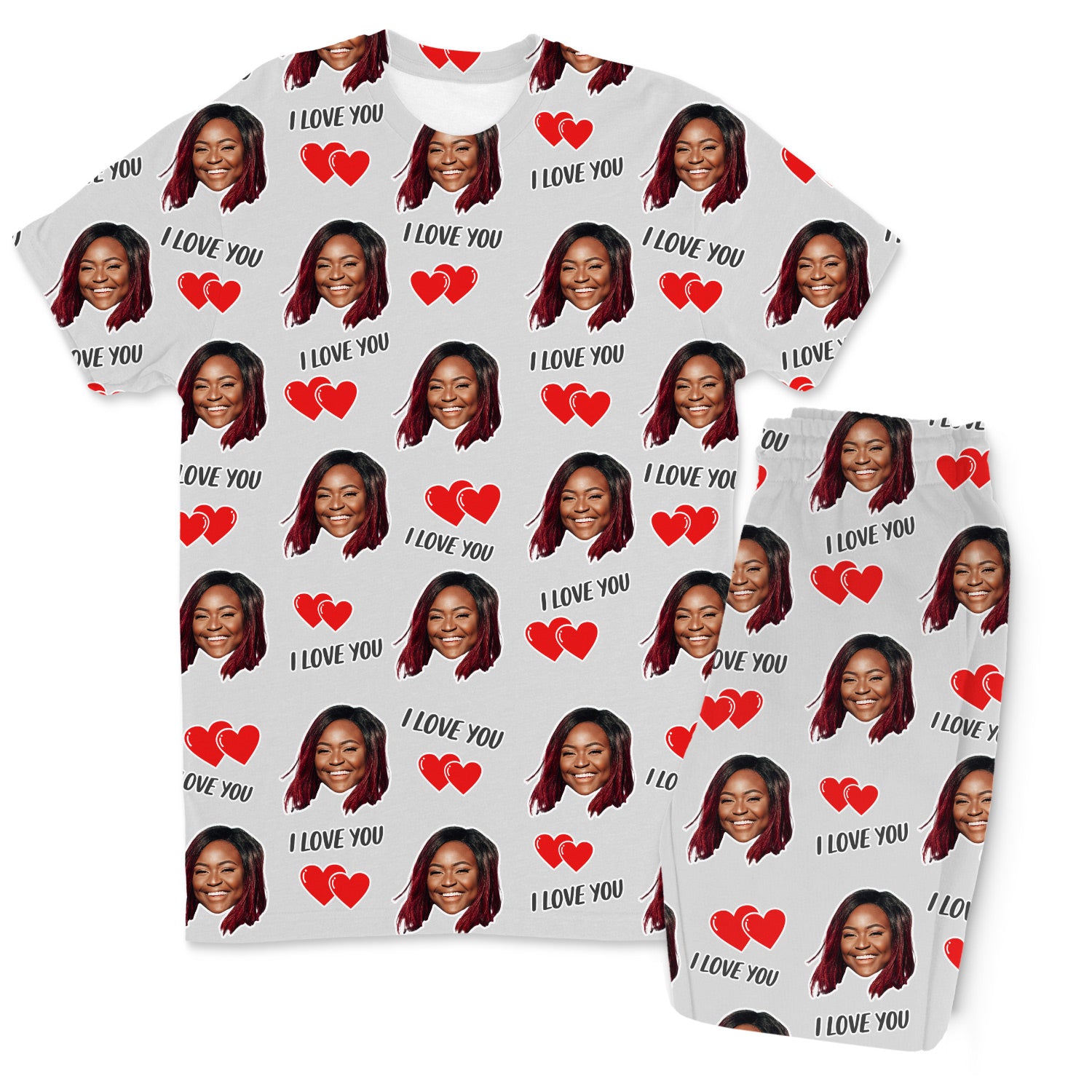 Men's I Love You Personalised Pyjamas - Trouser Set
