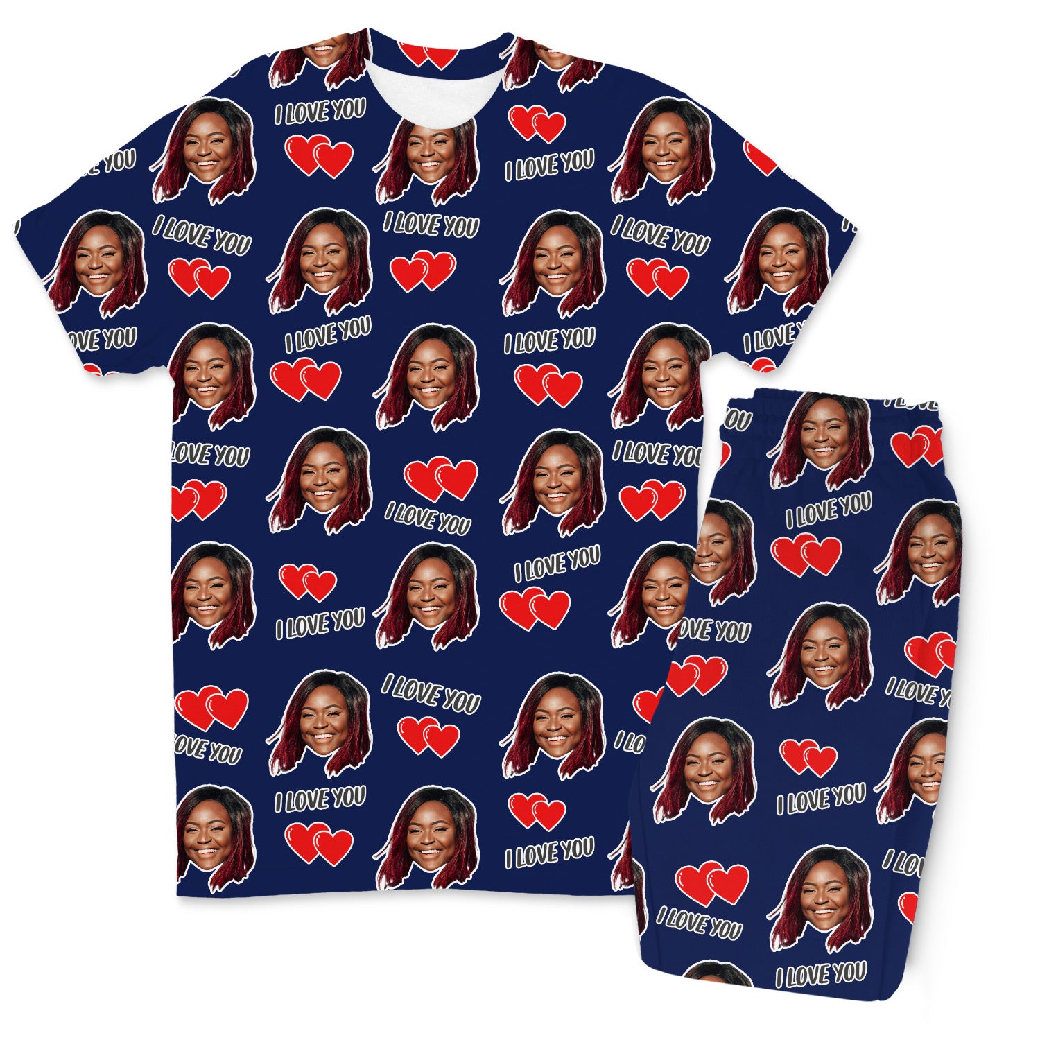 Men's I Love You Personalised Pyjamas - Trouser Set