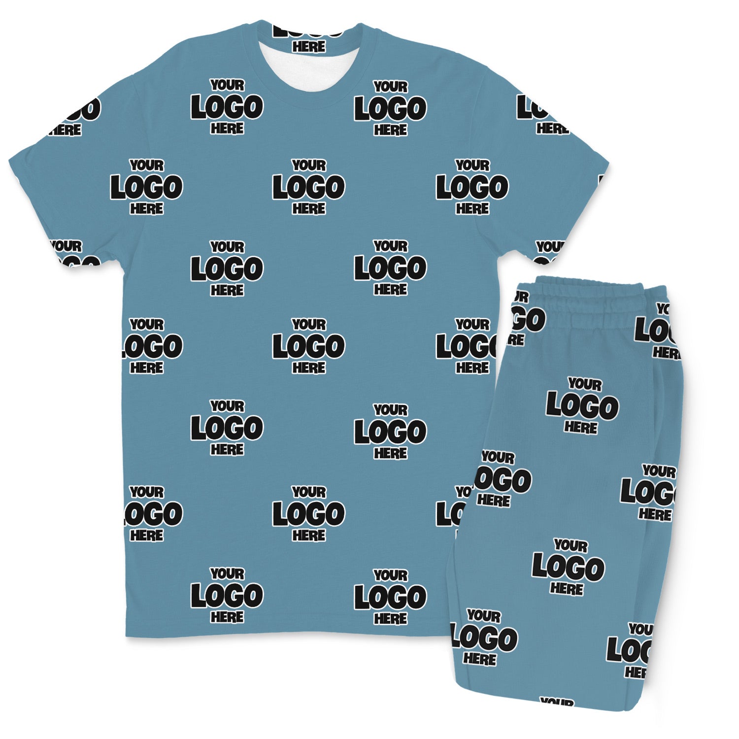 Personalised Logo Pattern Men’s PJ Trousers Set