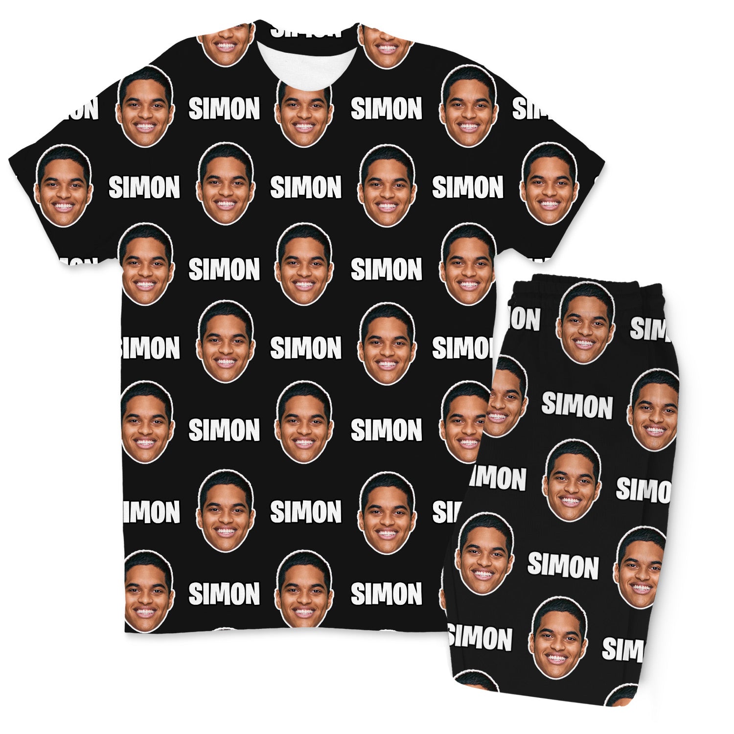 Your Face & Name Men's Personalised PJs - Trousers Set