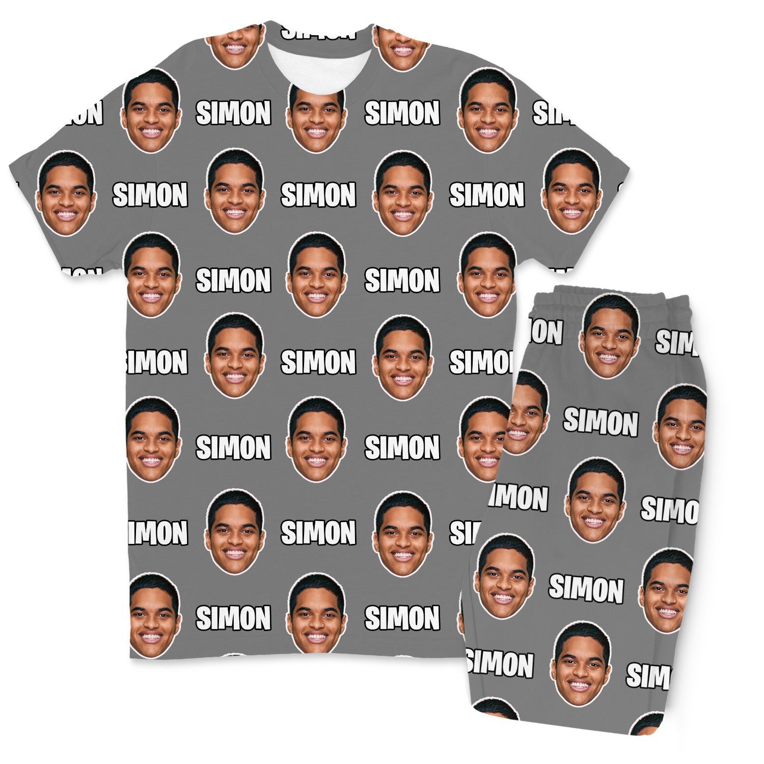 Your Face & Name Men's Personalised PJs - Trousers Set