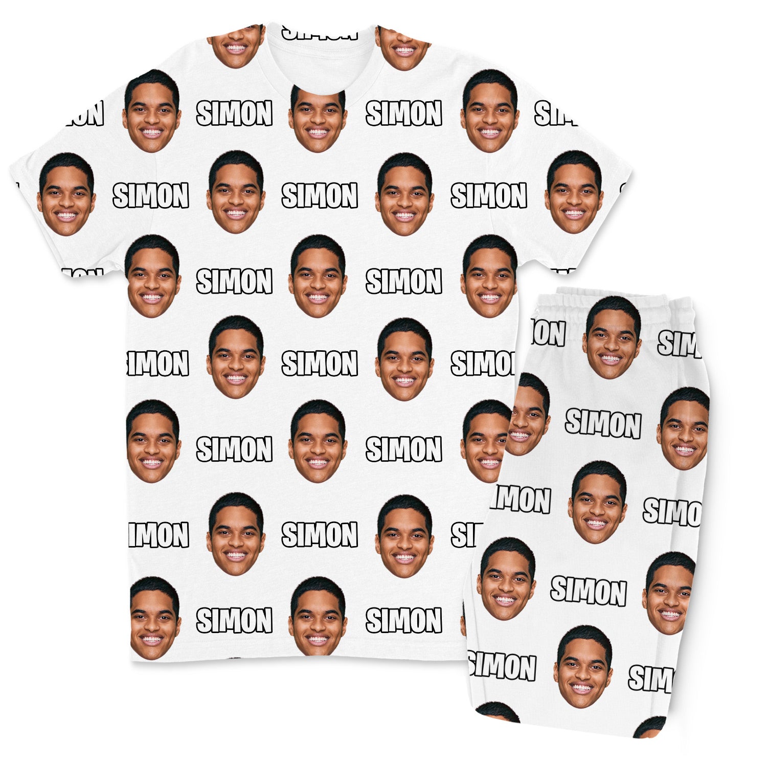 Your Face & Name Men's Personalised PJs - Trousers Set