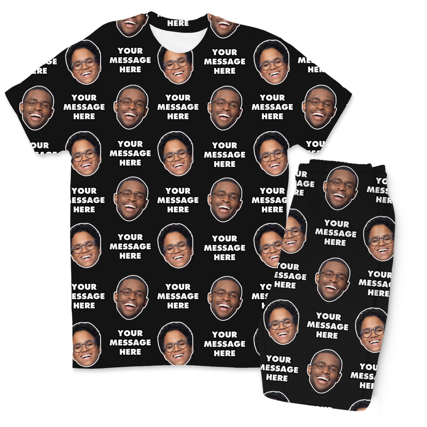 Your Face & Message Men's Personalised PJs - Trousers Set
