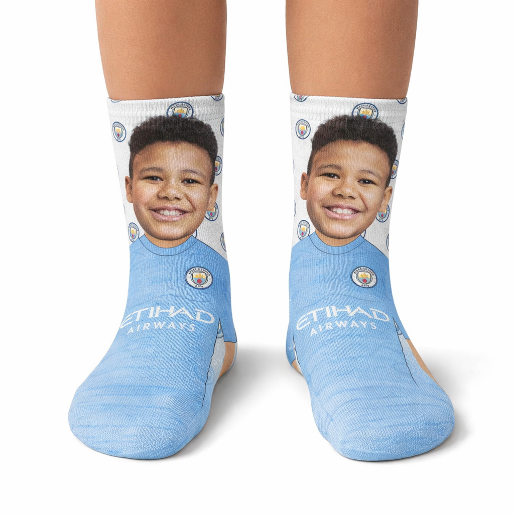 Man City Fan Kids Socks