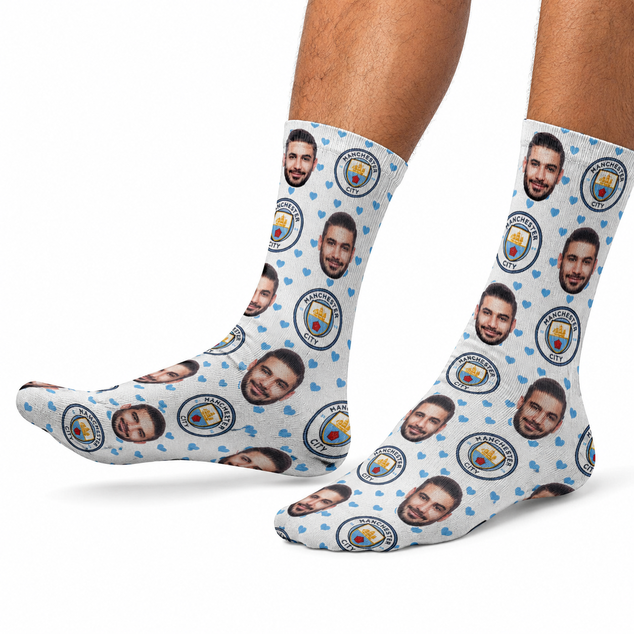 Man City Hearts Socks