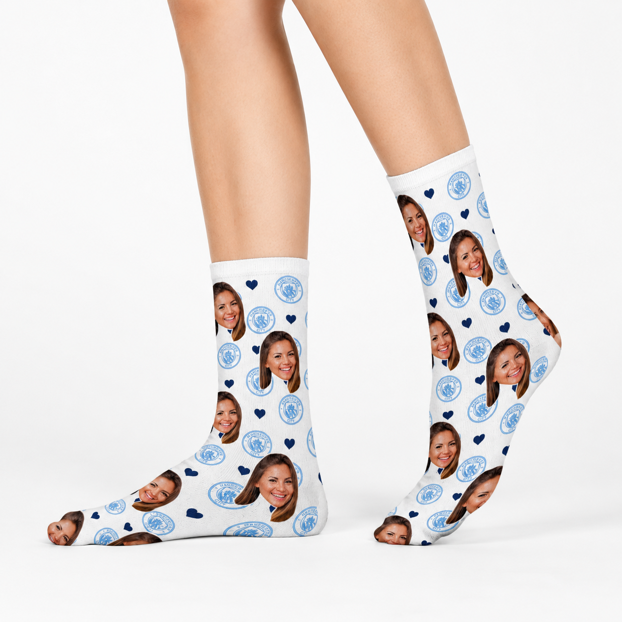 Man City Love Socks White
