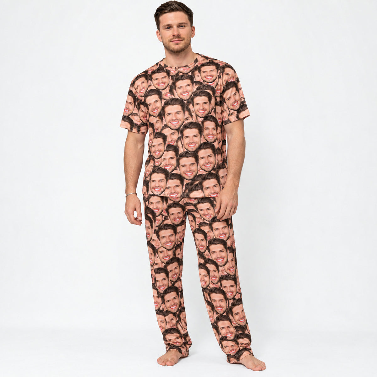 Men's Face Mash Pyjamas - Trouser Set
