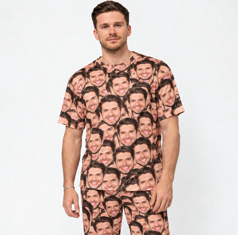 Men's Face Mash Pyjamas - Trouser Set