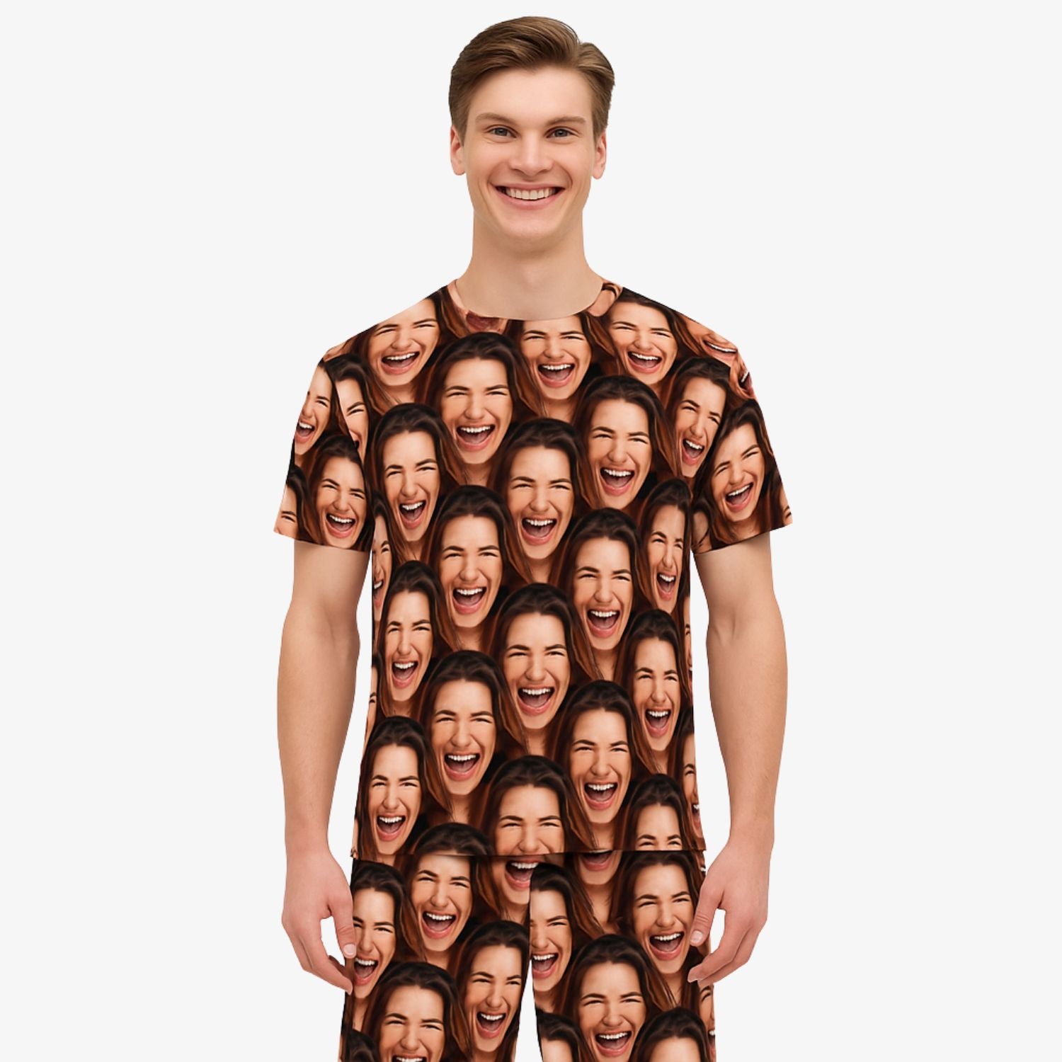 Men's Face Mash Pyjamas - Shorts Set
