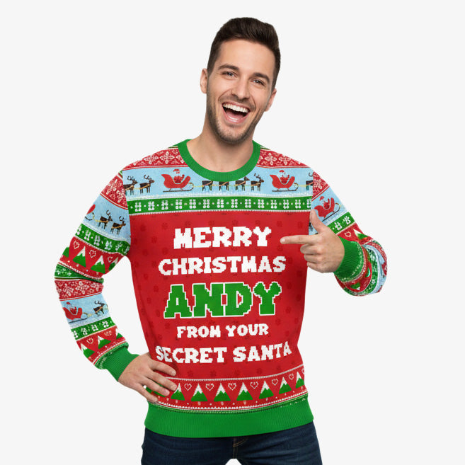 Merry Christmas From Your Secret Santa Personalised Christmas Jumper