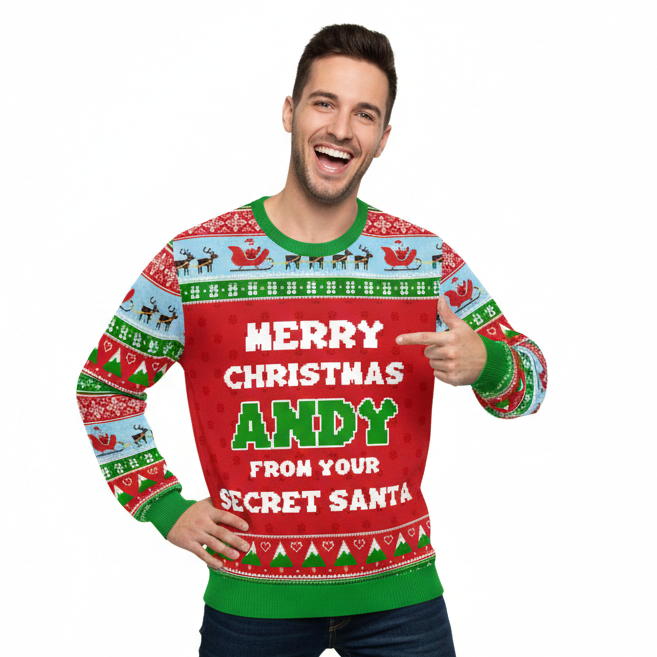 Merry Christmas From Your Secret Santa Personalised Christmas Jumper