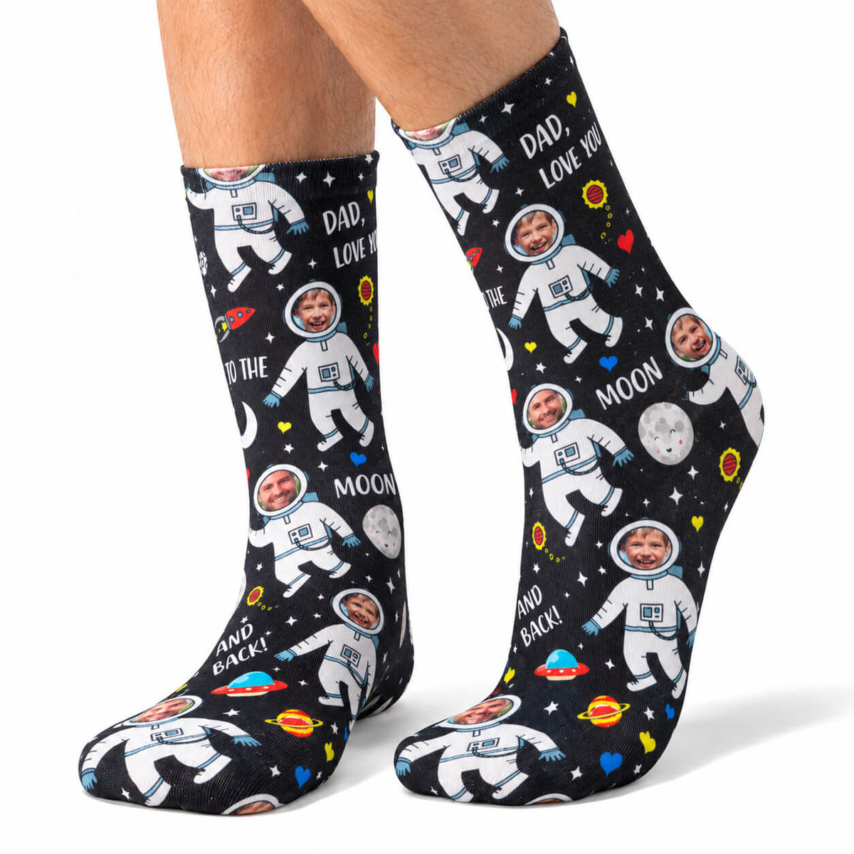 Moon & Back Dad Socks