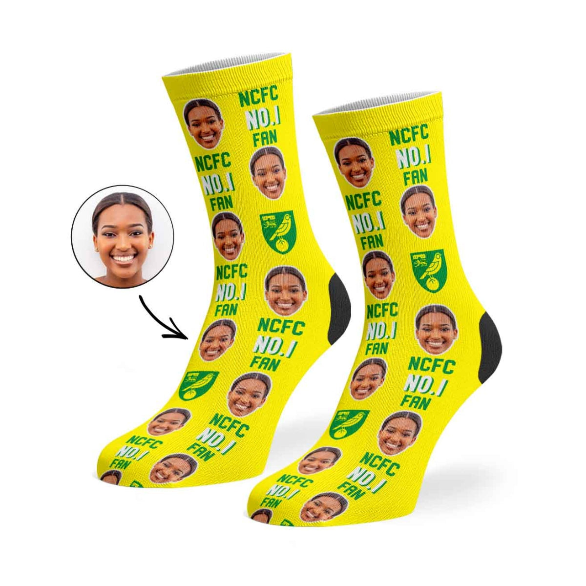 Norwich City Number 1 Fan Socks