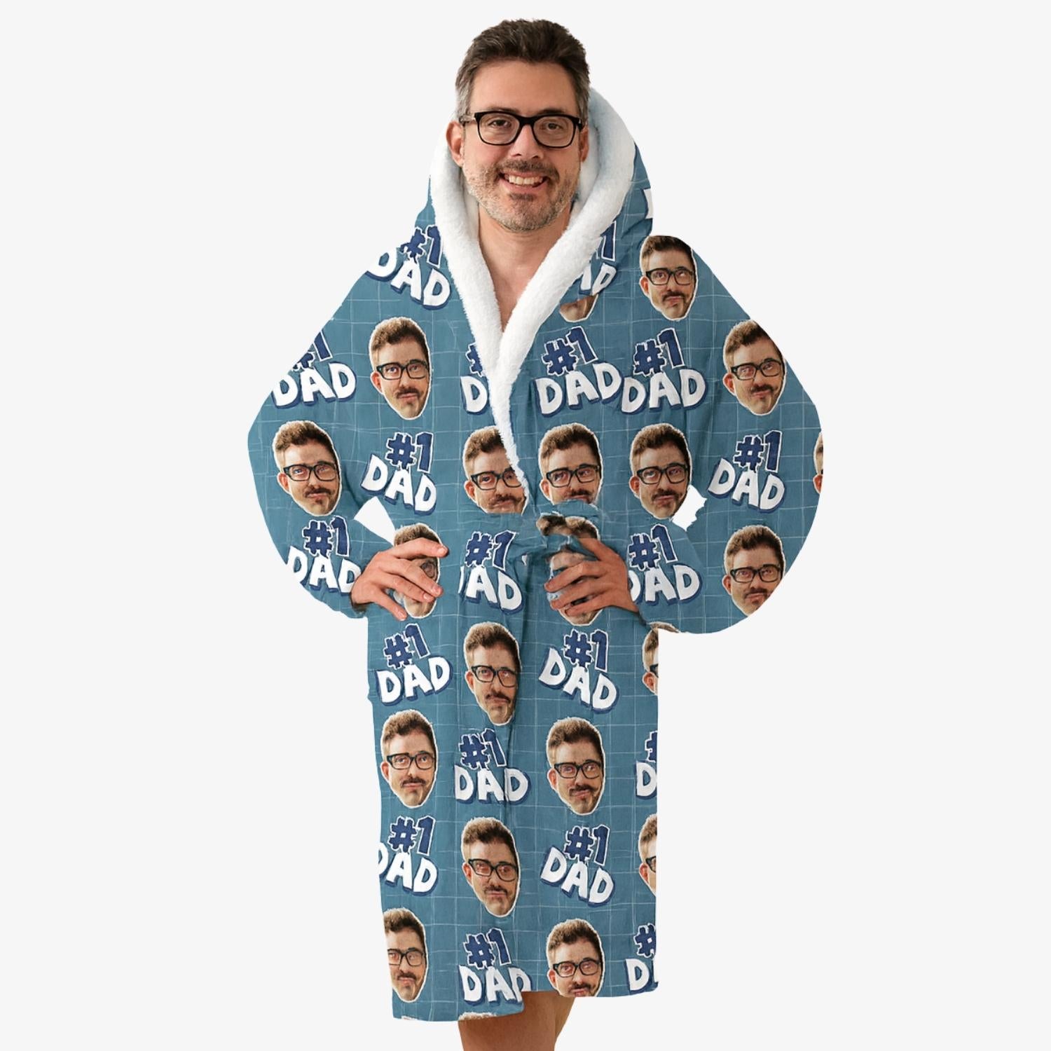 Number 1 Dad Personalised Dressing Gown