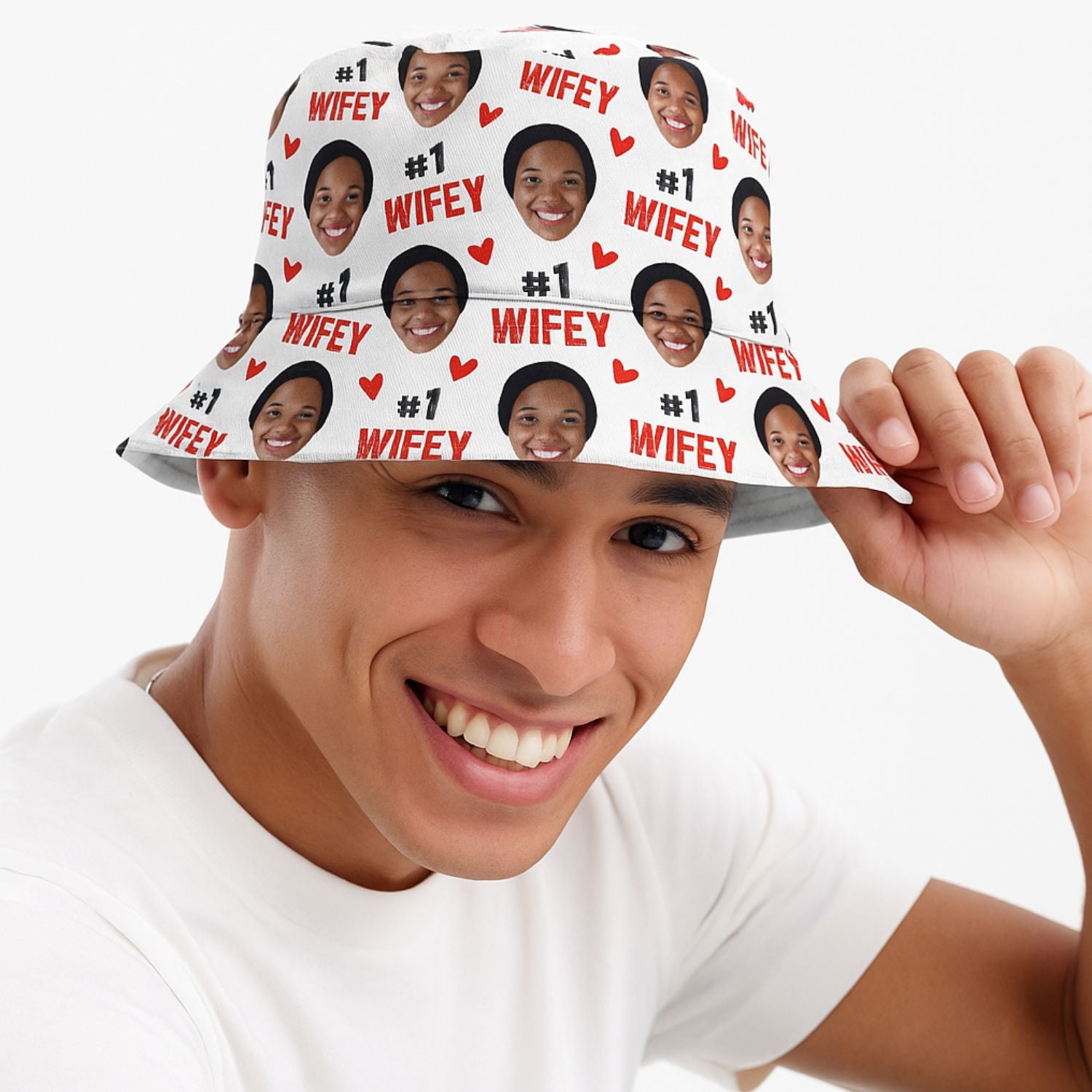 number 1 Wifey Custom Bucket Hat
