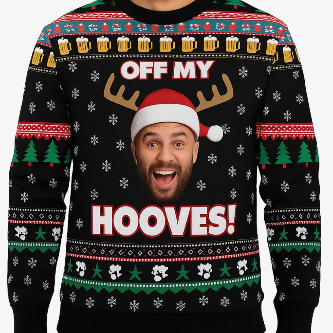 Off My Hooves Personalised Christmas Jumper