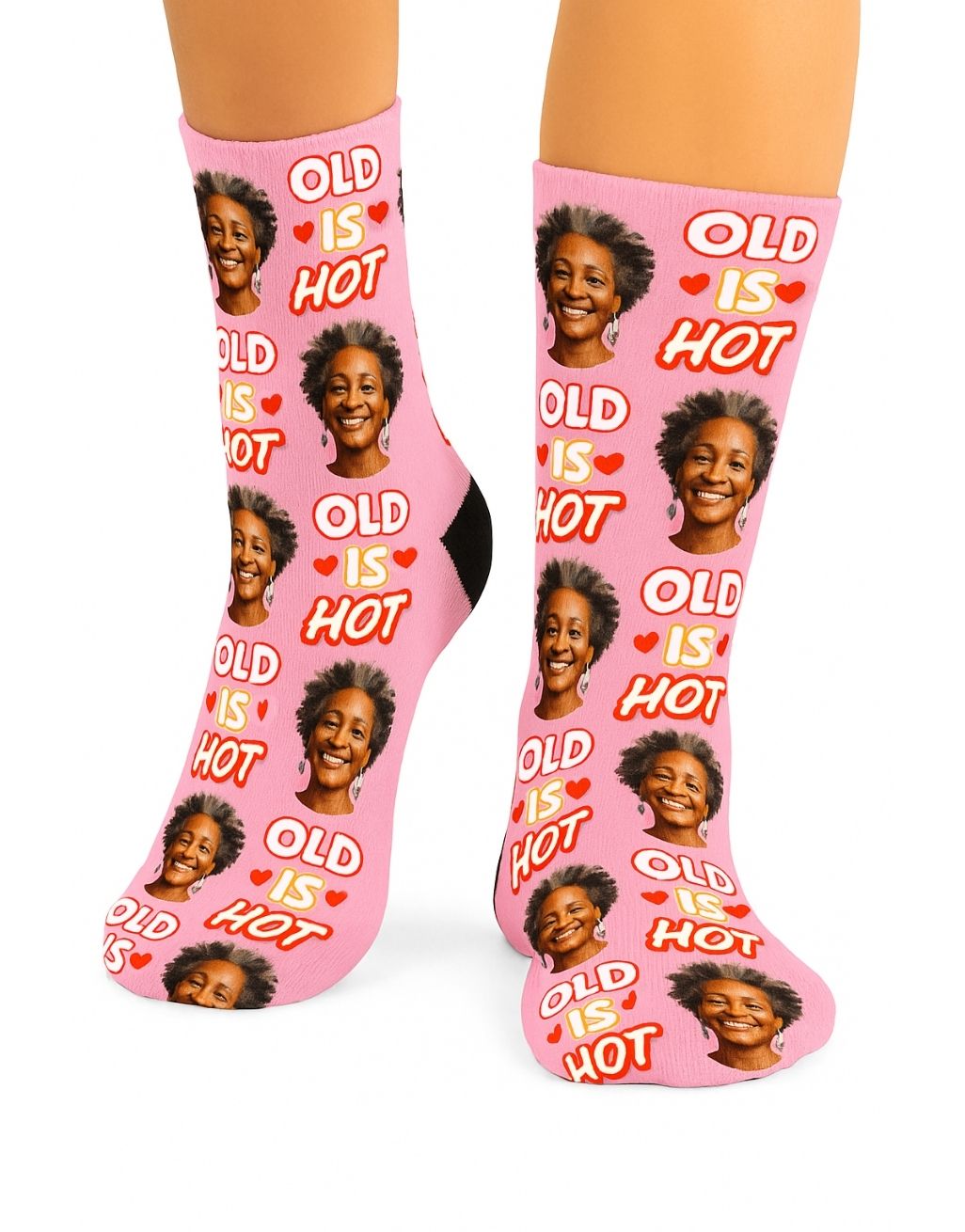 Old Is Hot birthday personalised Socks