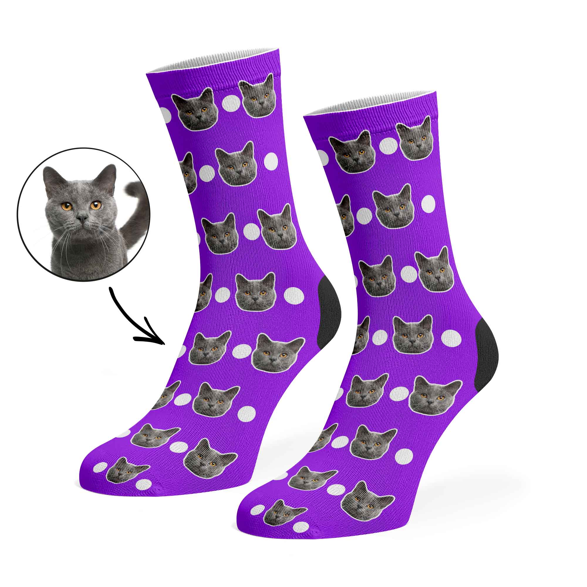 Polka Cat Socks