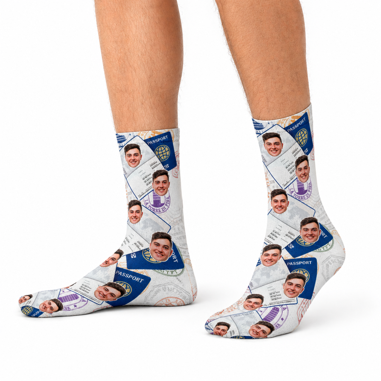 Passport Face Socks