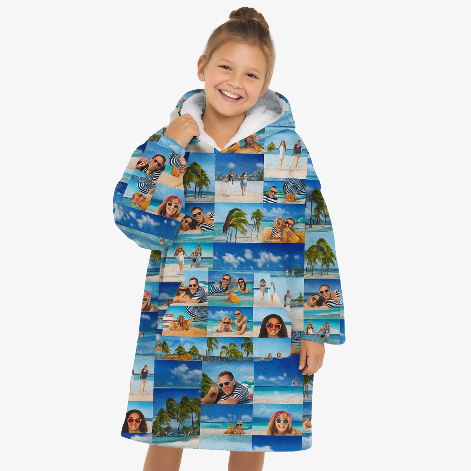 Your Photo Collage Kids Hoodie Blanket
