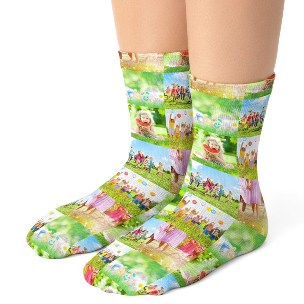 Photo Collage Kids Socks