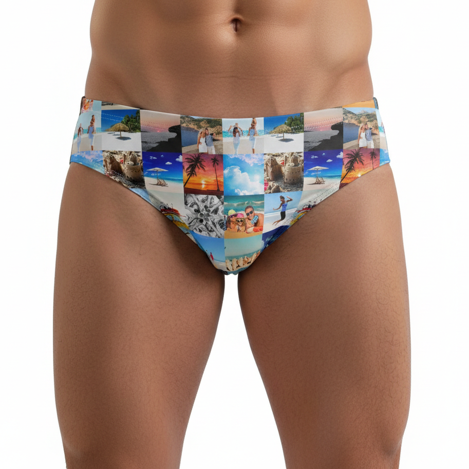 Photo Collage Personalised Swim Trunks