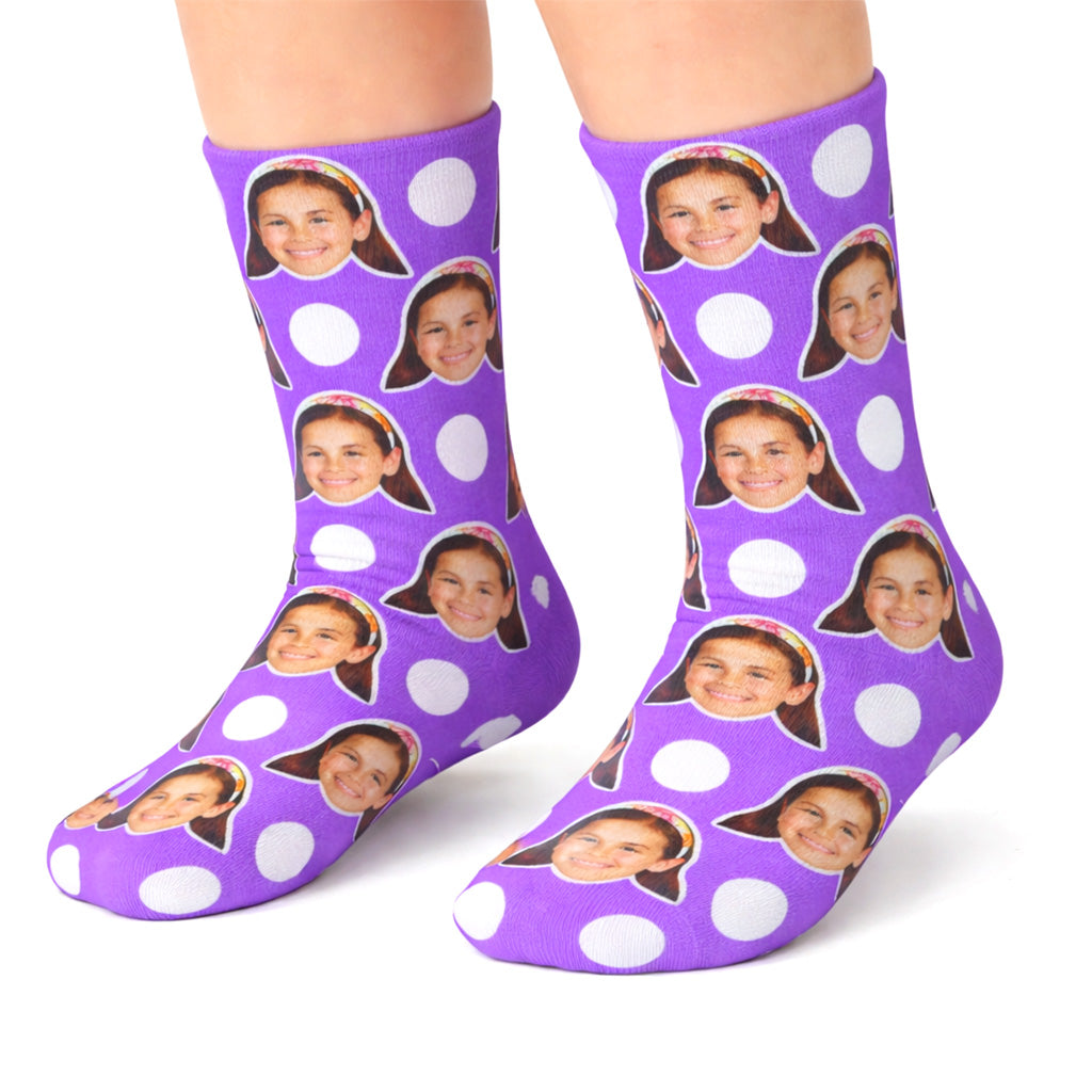 Polka Face Kids Socks