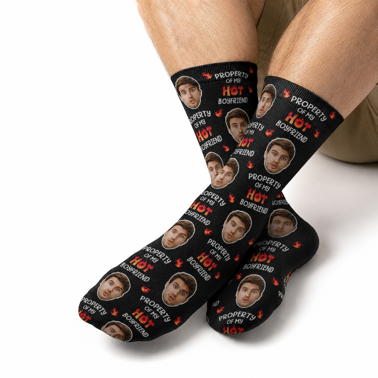 Property Of My Hot Boyfriend Socks