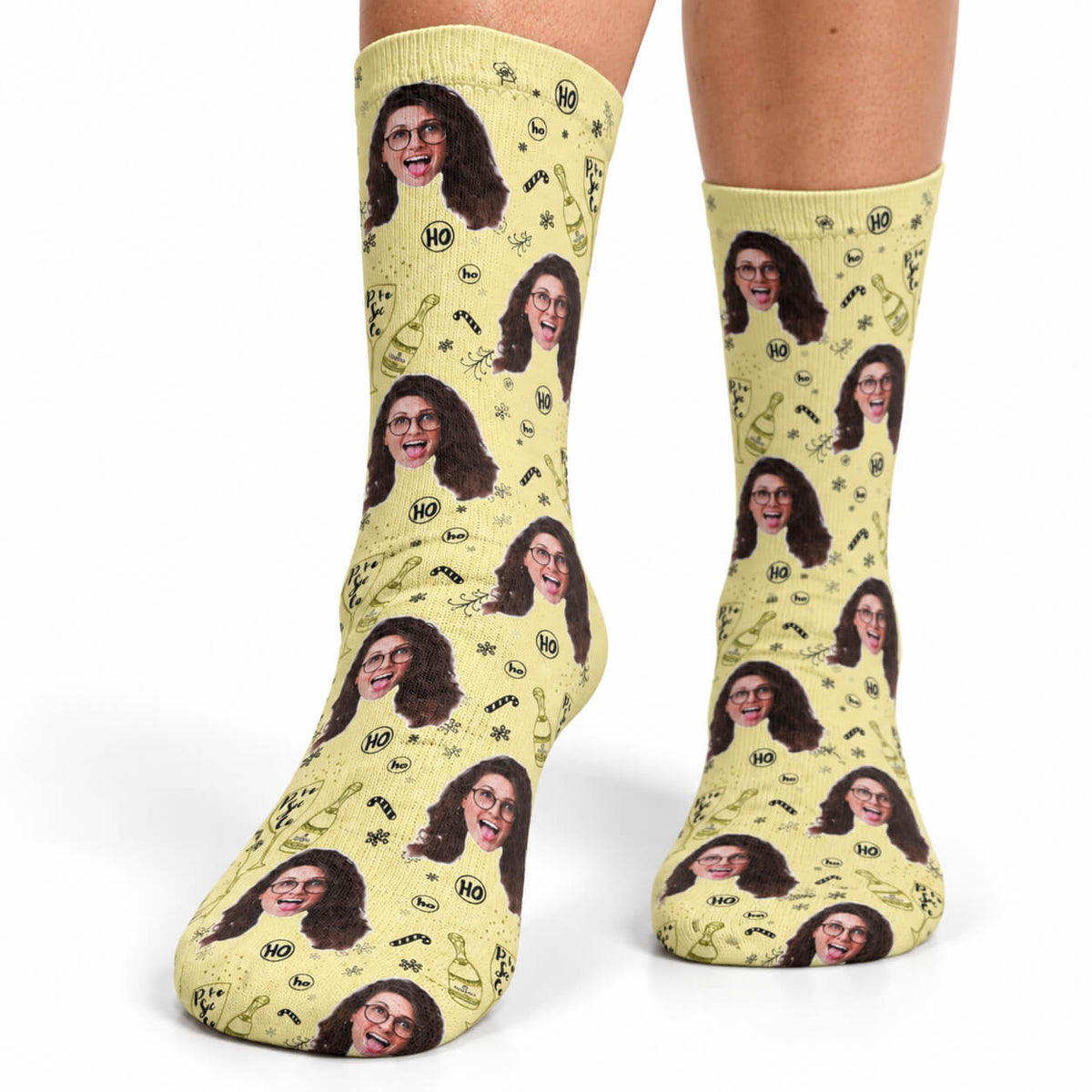 Prosecco-ho-ho-ho Socks