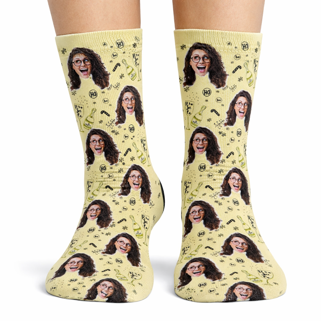 Prosecco-ho-ho-ho Socks