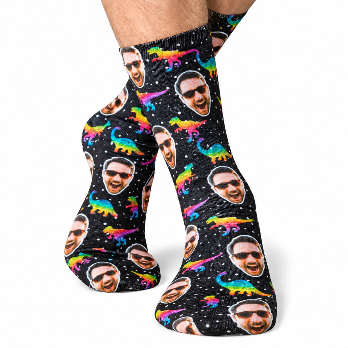 Rainbow Dinosaur Socks