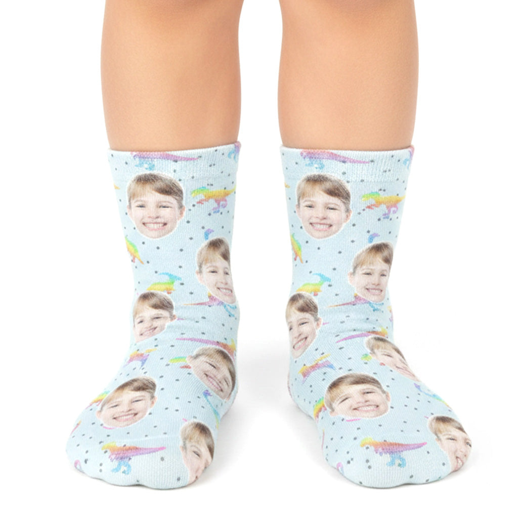 Rainbow Dinosaur Kids Socks