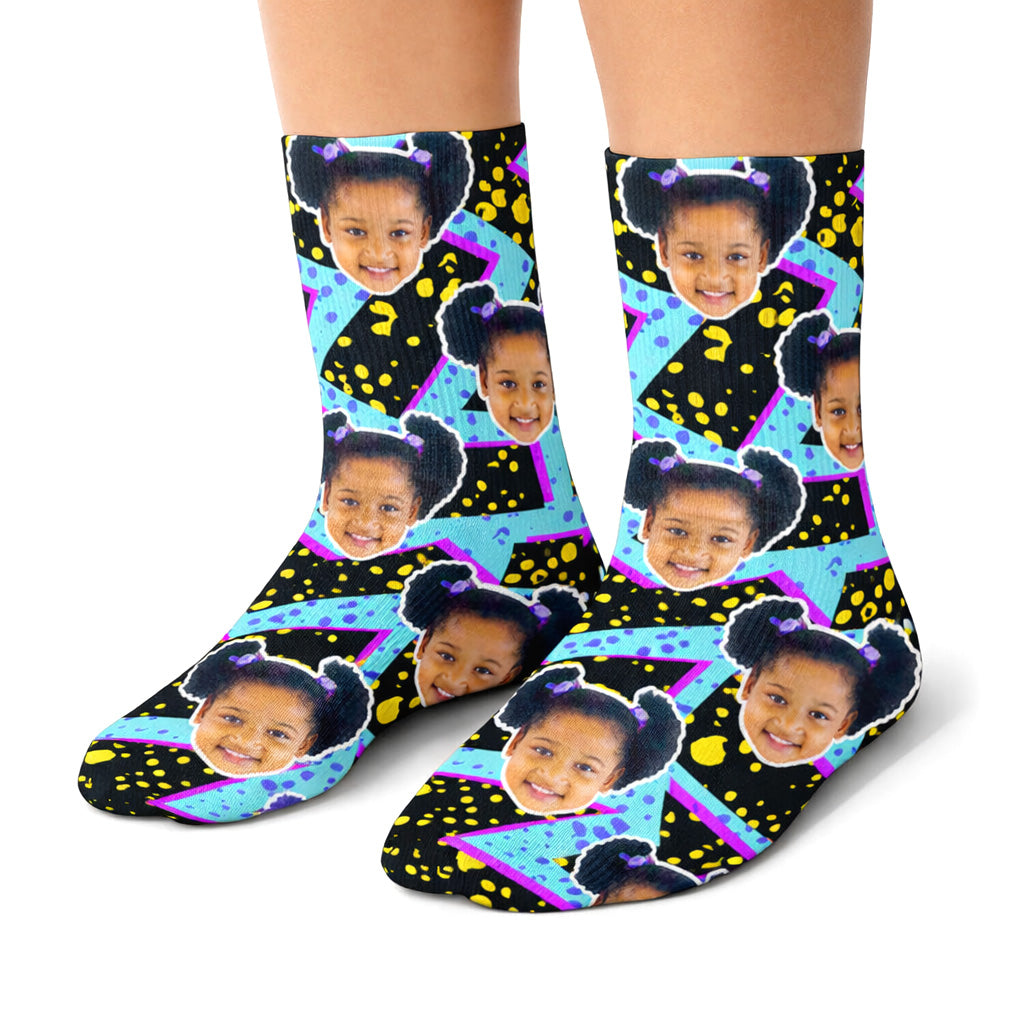 Retro Face Kids Socks