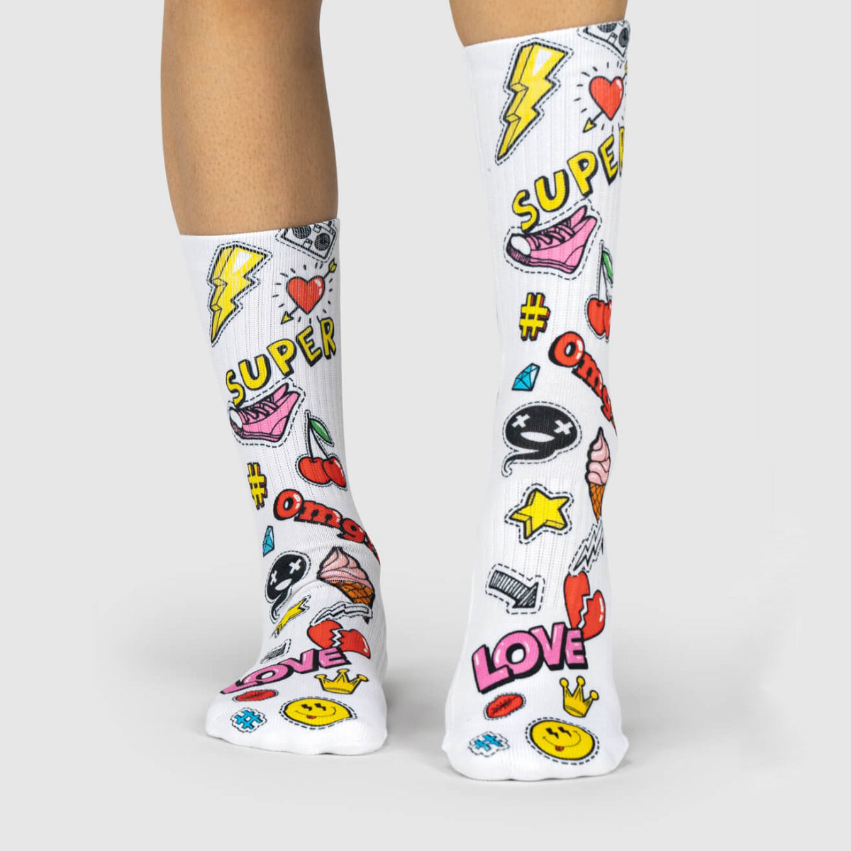 Retro Sticker Socks