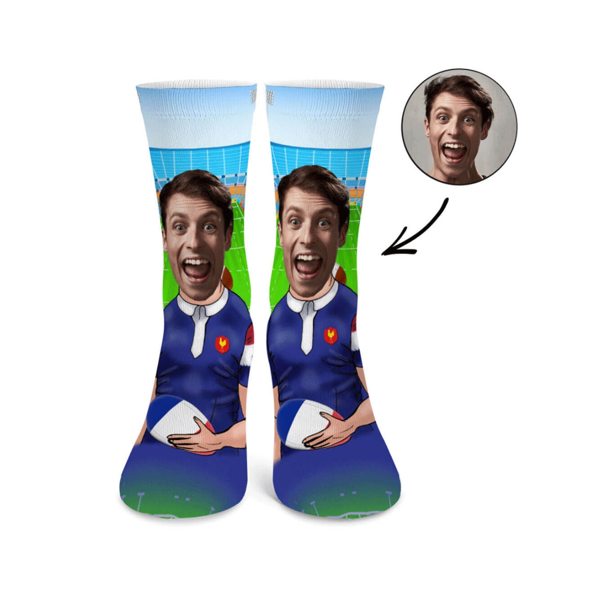 Rugby Player France Socks