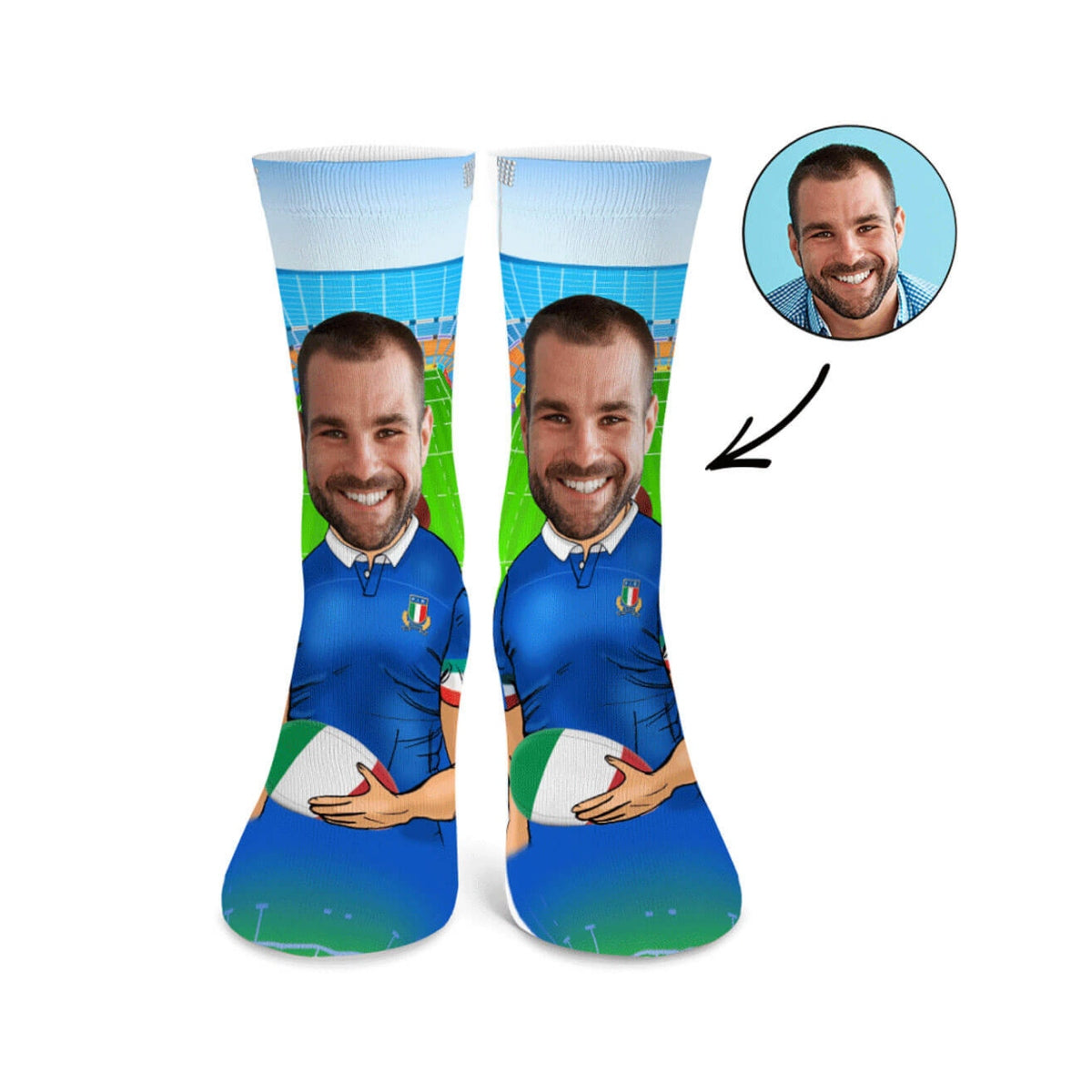 Rugby Player Italy Socks