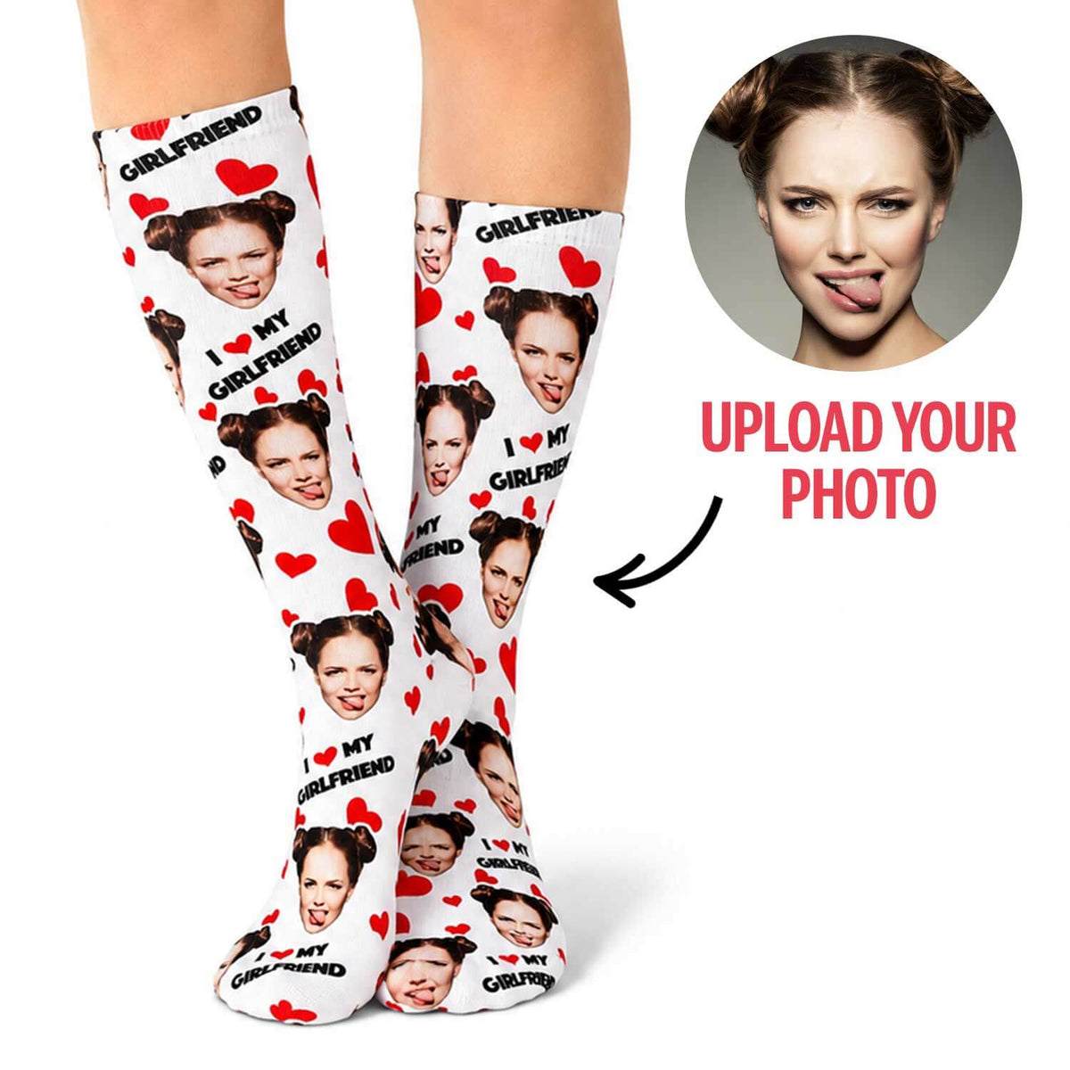 I Love My Girlfriend Socks