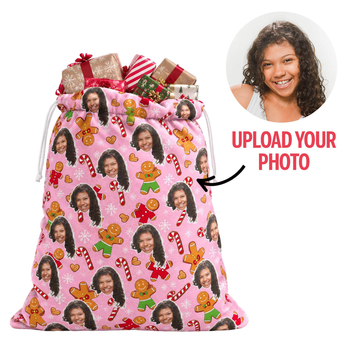 Santa Pattern Christmas Sack