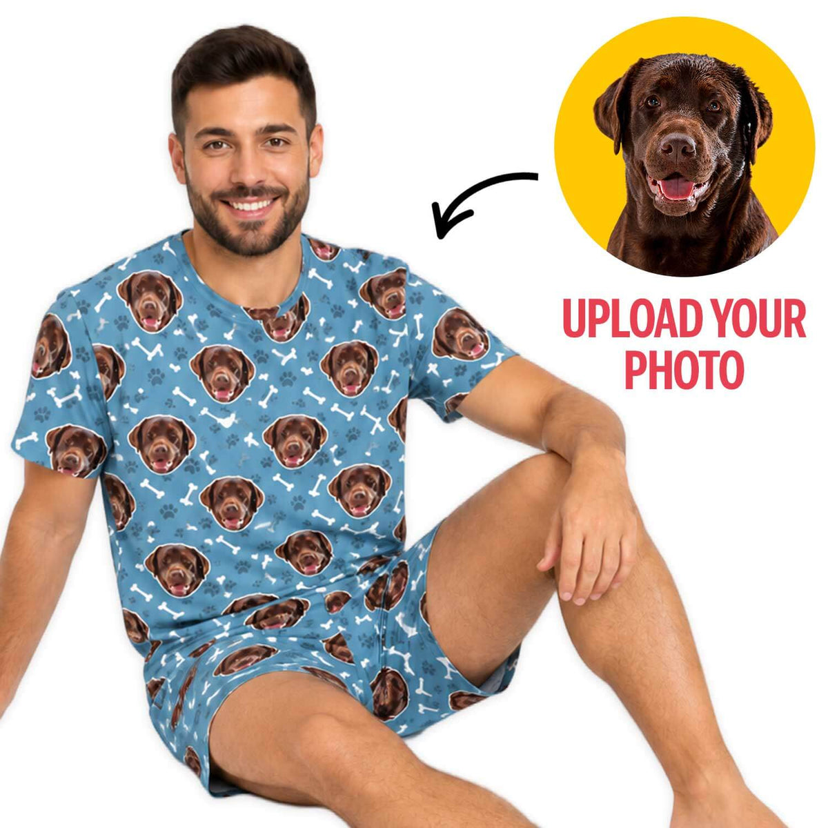 Your Dog Men's Personalised Pyjamas - Shorts Set