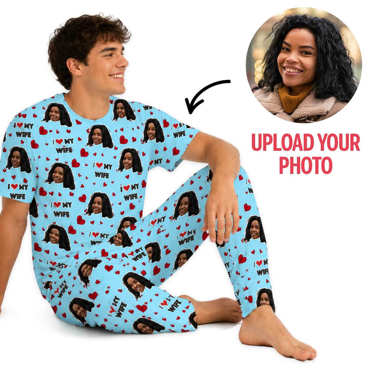 Men's I Love My Wife Pyjamas - Trouser Set