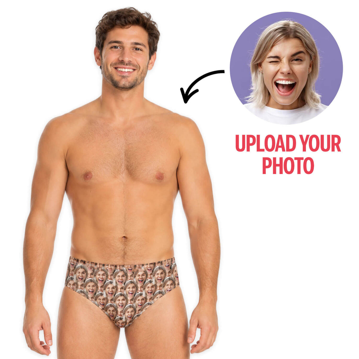 Face Mash Personalised Swim Trunks