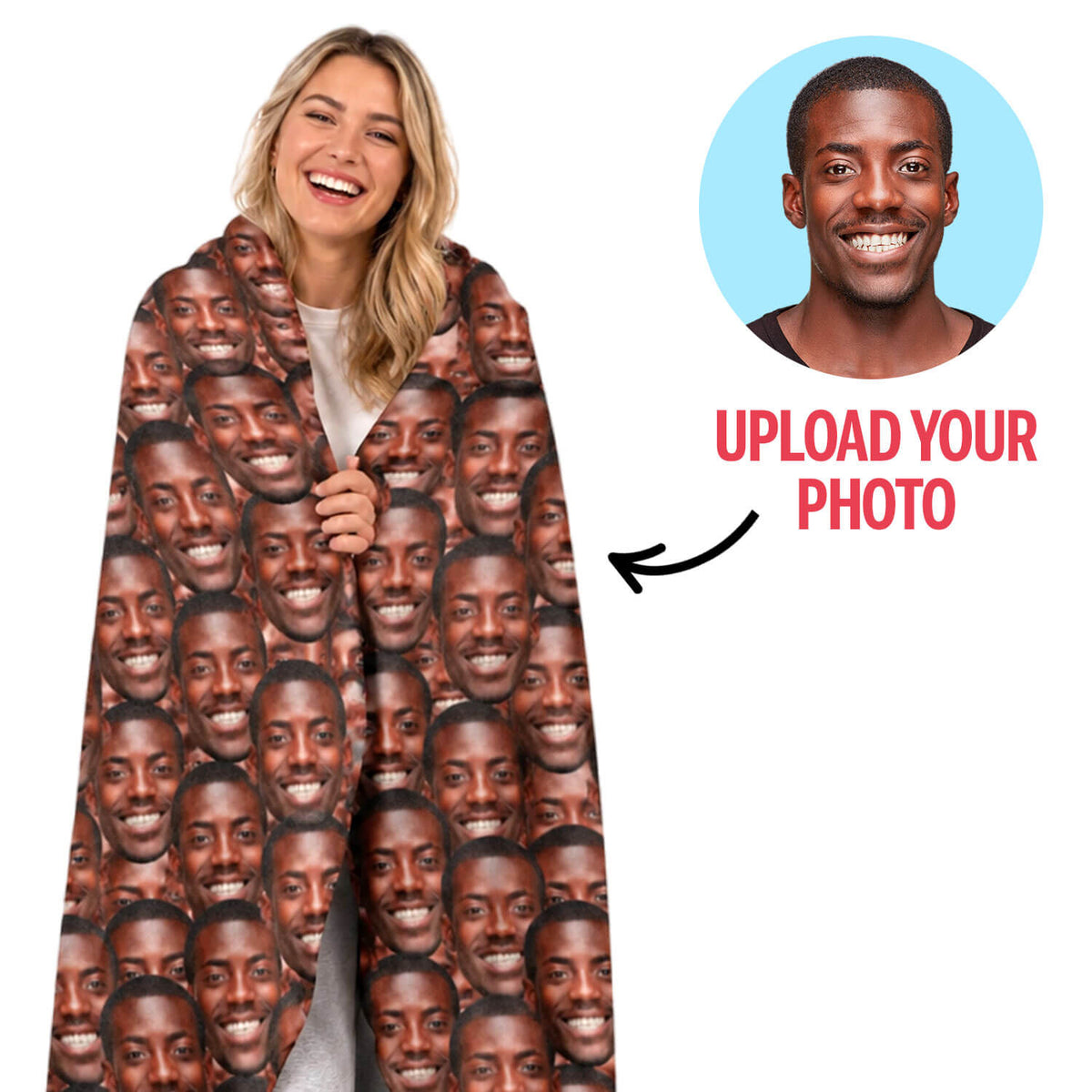 Face Mash Personalised Blanket