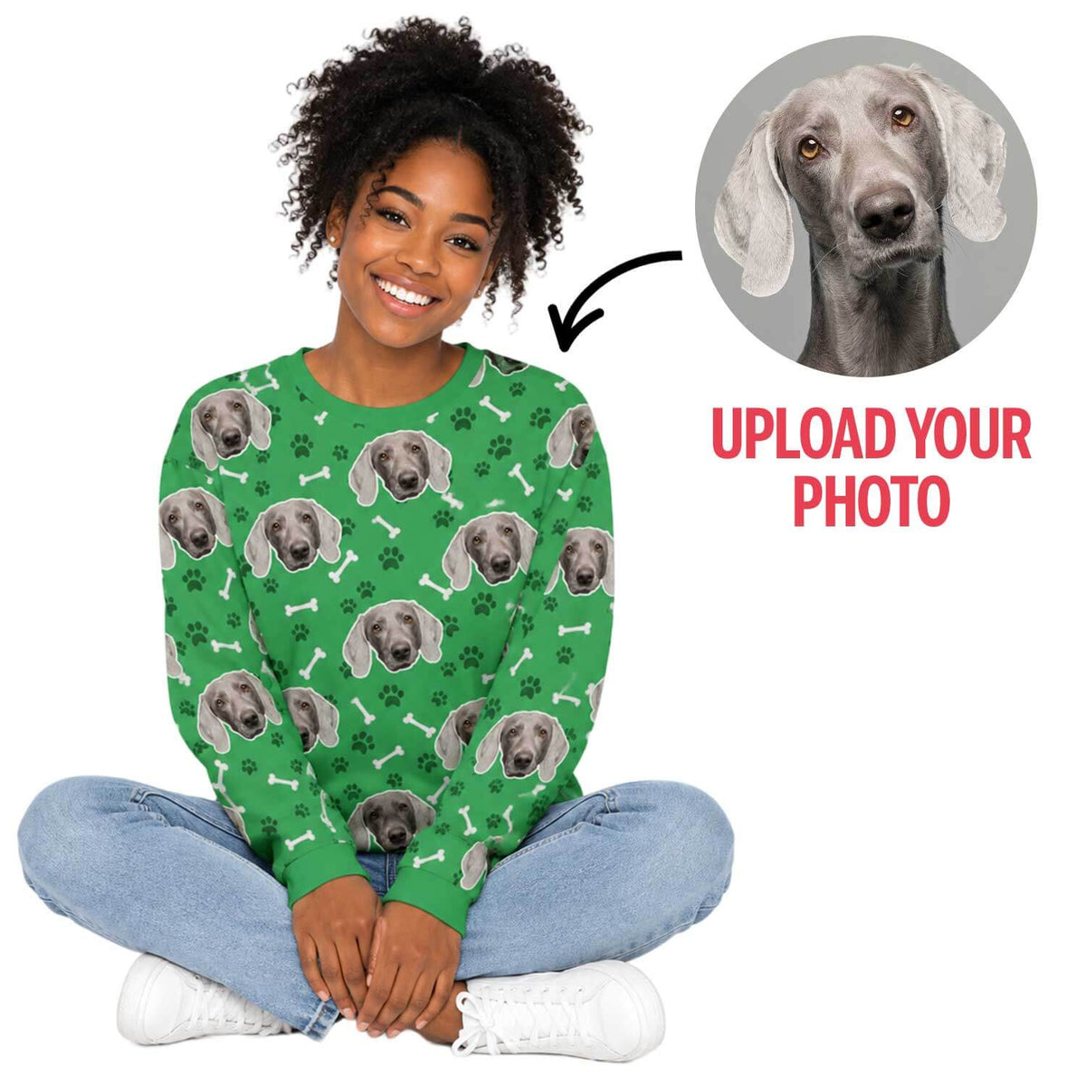 Dogsy Pattern Personalised Sweatshirt
