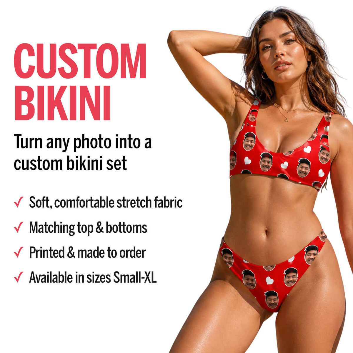 Face Mash Custom Made Bikini Set