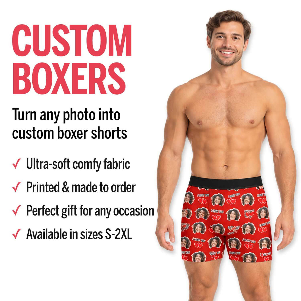 Face Hearts Boxers