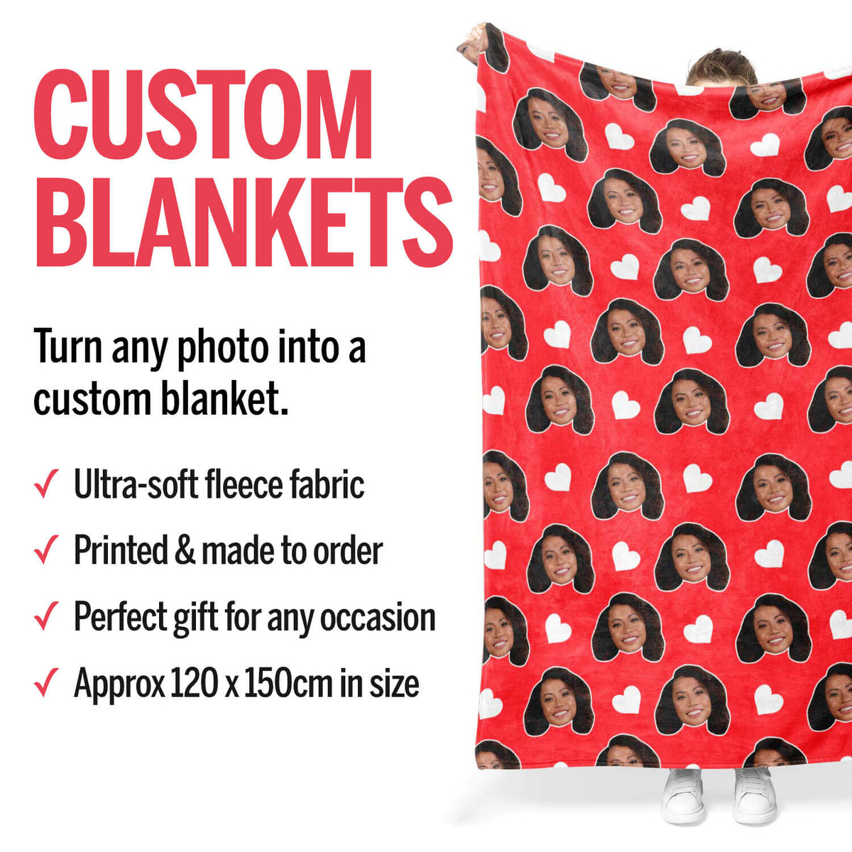 We Love You Mum & Dad Personalised Blanket