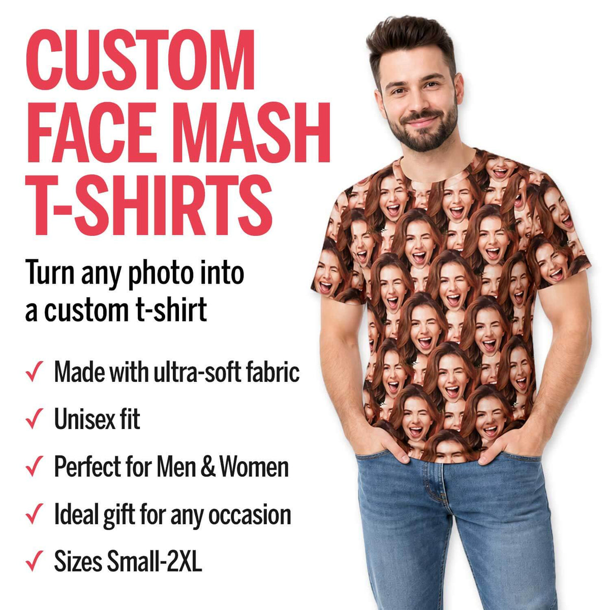 Couples Face Mash T-Shirt