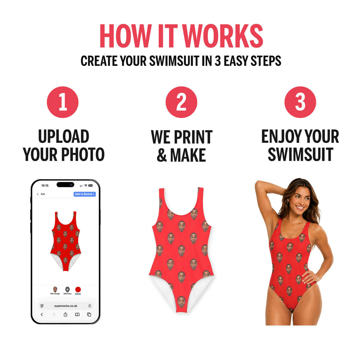 Red Hearts Swimsuit