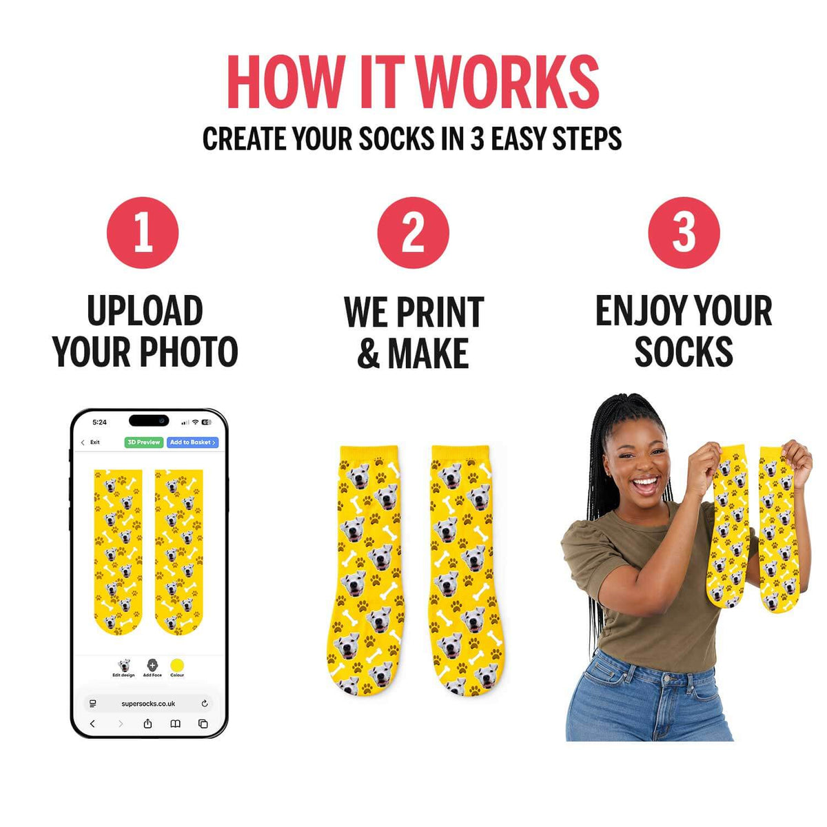 Your Dog Personalised Socks